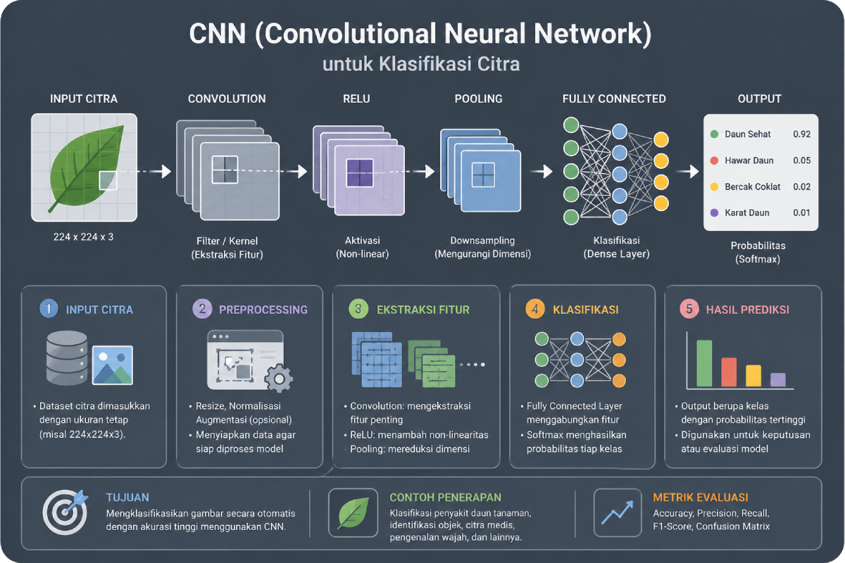 Klasifikasi Penyakit Citra Daun Tanaman Padi Berbasis Deep Learning Menggunakan Metode Convolutional Neural Network